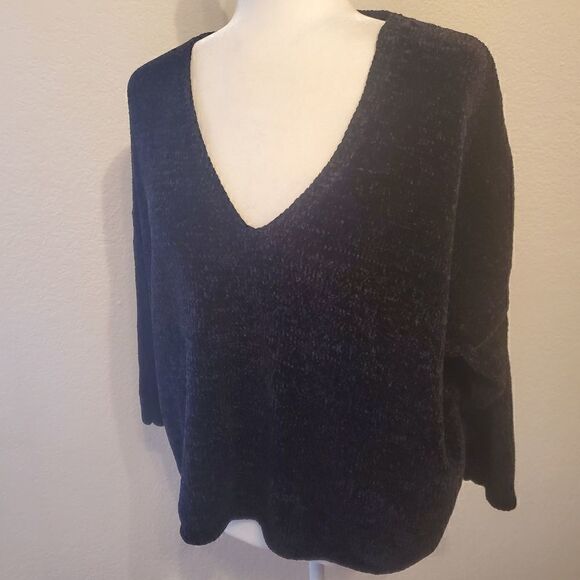 Express Black Chunky Crop Sweater Large - Picture 5 of 11